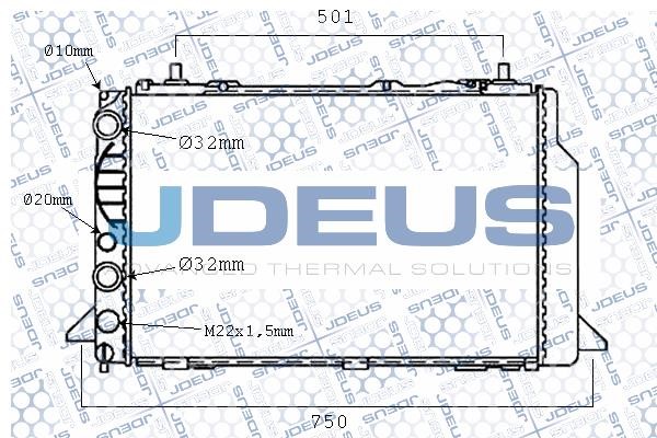 J. Deus M-0010690 Радіатор, система охолодження двигуна M0010690: Купити в Україні - Добра ціна на EXIST.UA!