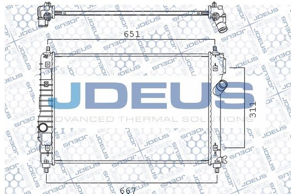 J. Deus M-0560130 Радіатор, система охолодження двигуна M0560130: Купити в Україні - Добра ціна на EXIST.UA!