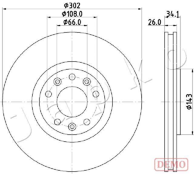 Диск тормозной Peugeot RCZ (Пежо РСЗ): 600635C Japko Диск тормозной