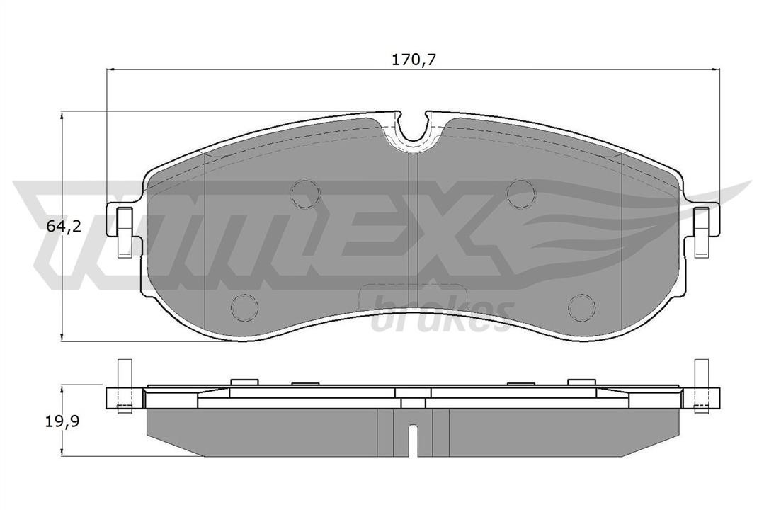 Tomex TX 19-97 Гальмівні колодки, комплект TX1997: Купити в Україні - Добра ціна на EXIST.UA!