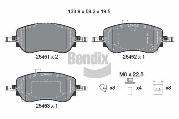Bendix USA BPD2376 Гальмівні колодки, комплект BPD2376: Купити в Україні - Добра ціна на EXIST.UA!