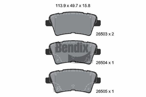 Bendix USA BPD2388 Гальмівні колодки, комплект BPD2388: Купити в Україні - Добра ціна на EXIST.UA!