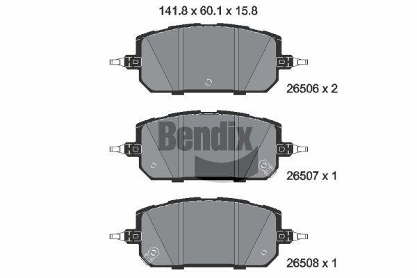 Bendix USA BPD2391 Гальмівні колодки, комплект BPD2391: Купити в Україні - Добра ціна на EXIST.UA!