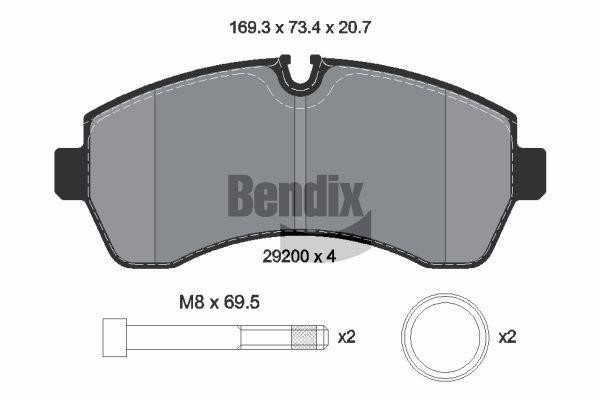 Bendix USA BPD2411 Гальмівні колодки, комплект BPD2411: Купити в Україні - Добра ціна на EXIST.UA!