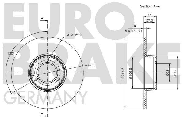 Купити Eurobrake 5815201912 за низькою ціною в Україні!