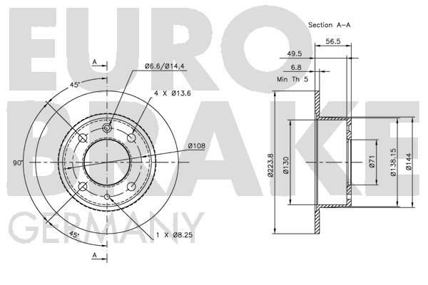 Купити Eurobrake 5815201914 за низькою ціною в Україні!