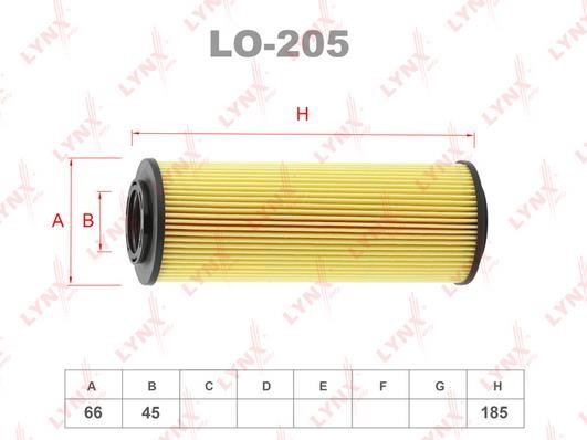 LYNXauto LO-205 Фільтр масляний LO205: Купити в Україні - Добра ціна на EXIST.UA!
