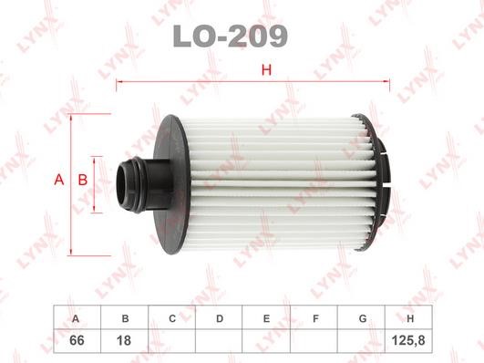 LYNXauto LO-209 Фільтр масляний LO209: Купити в Україні - Добра ціна на EXIST.UA!