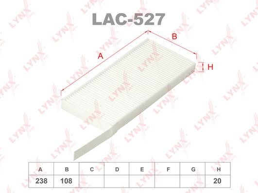 LYNXauto LAC-527 Фільтр салону LAC527: Купити в Україні - Добра ціна на EXIST.UA!