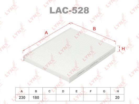 LYNXauto LAC-528 Фільтр салону LAC528: Купити в Україні - Добра ціна на EXIST.UA!