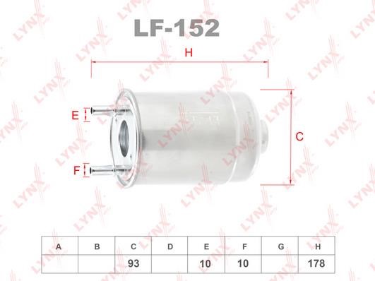 LYNXauto LF-152 Фільтр палива LF152: Купити в Україні - Добра ціна на EXIST.UA!