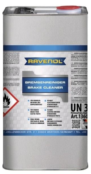 Ravenol 1360030-005-01-000 Очисник гальмівних механізмів RAVENOL BREMSENREINIGER, 5л 136003000501000: Купити в Україні - Добра ціна на EXIST.UA!