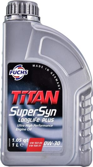 Fuchs 600481636 Моторна олива Fuchs Titan Supersyn Longlife Plus 0W-30, 1л 600481636: Купити в Україні - Добра ціна на EXIST.UA!