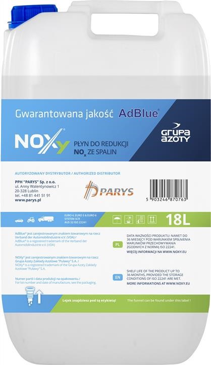 Noxy 870763 Рідина AdBlue, 18 л 870763: Купити в Україні - Добра ціна на EXIST.UA!