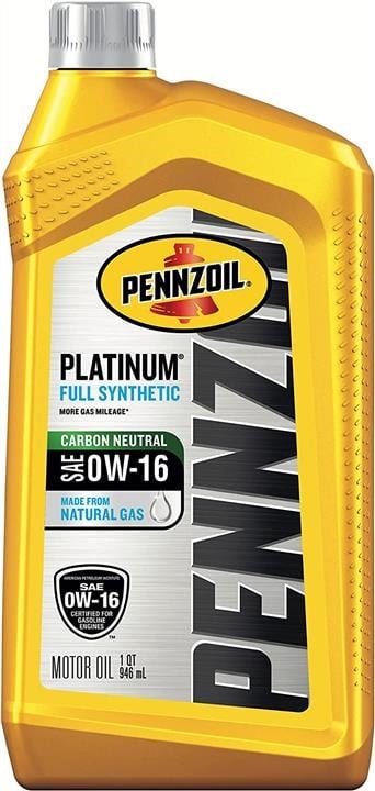 Pennzoil 550049266 Моторна олива Pennzoil Platinum Fully Synthetic 0W-16, 0,946л 550049266: Приваблива ціна - Купити в Україні на EXIST.UA!