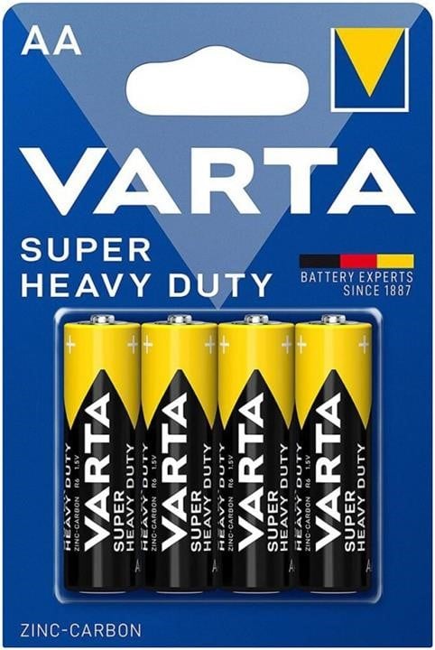 Varta 02006101414 Батарейка Superlife AA Zink-Carbon, блістер 4 шт. 02006101414: Купити в Україні - Добра ціна на EXIST.UA!