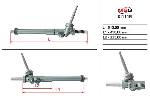 MSG Rebuilding KI111R Рульова рейка без ГПК відновлена KI111R: Приваблива ціна - Купити в Україні на EXIST.UA!