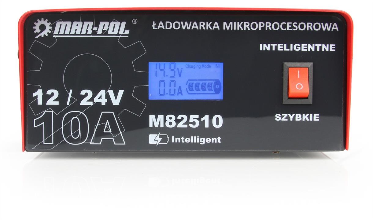Мікропроцесорний зарядний пристрій&#x2F;випрямляч 12&#x2F;24В 10А для акумуляторів MAR-POL M82510