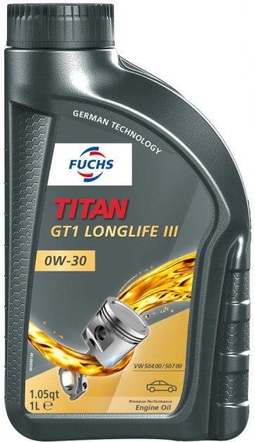 Fuchs 601873324 Моторна олива Fuchs TITAN GT1 LongLife III 0W-30, 1л 601873324: Купити в Україні - Добра ціна на EXIST.UA!