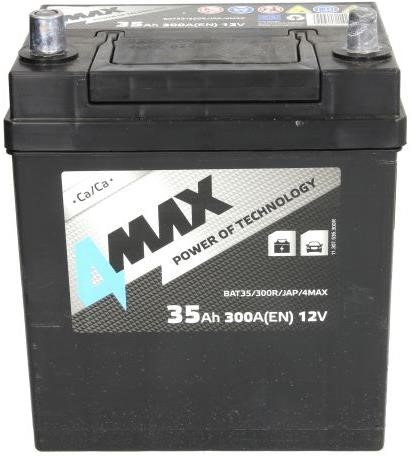 4max BAT35/300R/JAP Акумулятор 4max STARTING BATTERY 12В 35Ач 300А(EN) R+ BAT35300RJAP: Купити в Україні - Добра ціна на EXIST.UA!