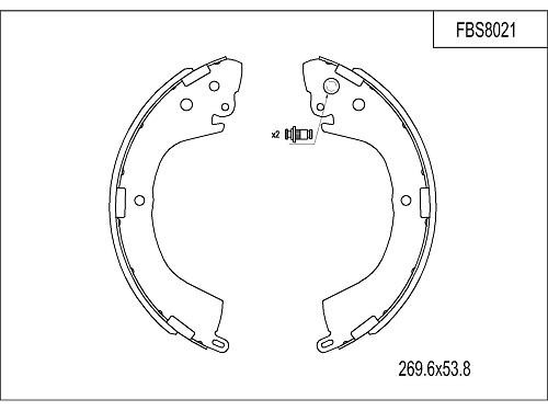 FI.BA filter FBS8021 Колодки гальмівні барабанні, комплект FBS8021: Купити в Україні - Добра ціна на EXIST.UA!