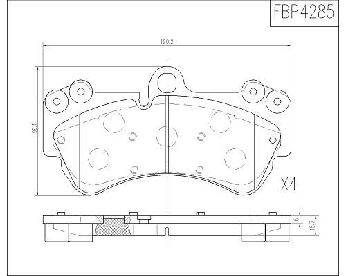 FI.BA filter FBP4285 Гальмівні колодки передні, комплект FBP4285: Купити в Україні - Добра ціна на EXIST.UA!