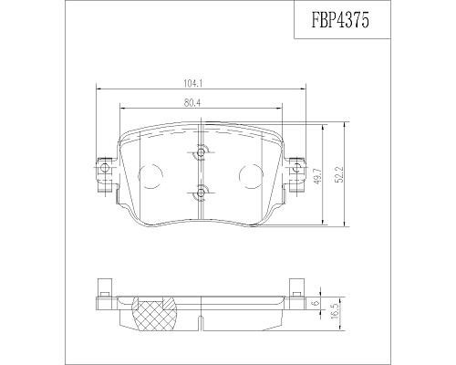 FI.BA filter FBP4375 Гальмівні колодки, комплект FBP4375: Купити в Україні - Добра ціна на EXIST.UA!