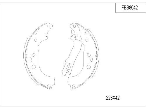 FI.BA filter FBS8042 Колодки гальмівні барабанні, комплект FBS8042: Купити в Україні - Добра ціна на EXIST.UA!