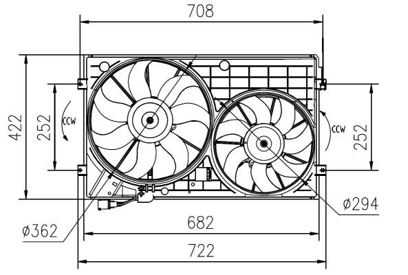 Вентилятор радіатора охолодження Wilmink Group WG1720356