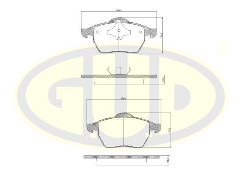 G.U.D GBP880158 Гальмівні колодки, комплект GBP880158: Купити в Україні - Добра ціна на EXIST.UA!