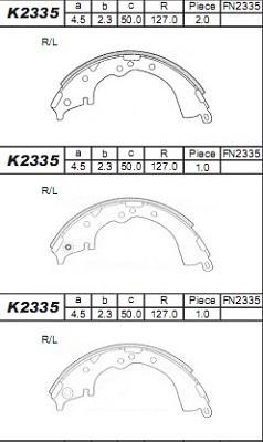 Asimco K2335 Колодки гальмівні барабанні, комплект K2335: Купити в Україні - Добра ціна на EXIST.UA!