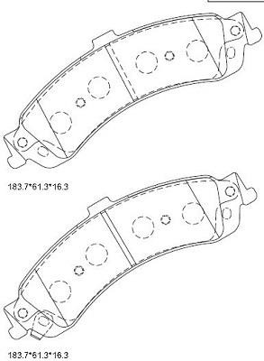 KD6342 Asimco Тормозные колодки дисковые, комплект
