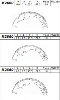 Asimco K2660 Колодки гальмівні барабанні, комплект K2660: Купити в Україні - Добра ціна на EXIST.UA!