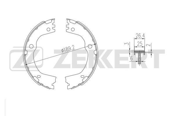 Zekkert BK-4012 Колодки гальмівні барабанні, комплект BK4012: Купити в Україні - Добра ціна на EXIST.UA!