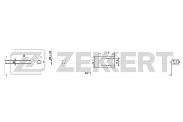 Zekkert BZ-1304 Трос гальма стоянки BZ1304: Купити в Україні - Добра ціна на EXIST.UA!