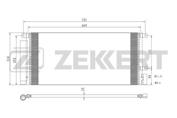 Zekkert MK3047 Радіатор кондиціонера (Конденсатор) MK3047: Купити в Україні - Добра ціна на EXIST.UA!