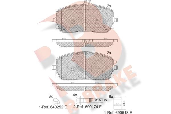 R Brake RB2331 Гальмівні колодки, комплект RB2331: Купити в Україні - Добра ціна на EXIST.UA!