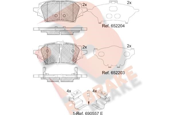 R Brake RB2397 Гальмівні колодки, комплект RB2397: Купити в Україні - Добра ціна на EXIST.UA!