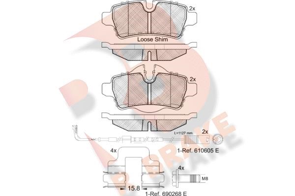 R Brake RB1812-067 Гальмівні колодки, комплект RB1812067: Купити в Україні - Добра ціна на EXIST.UA!