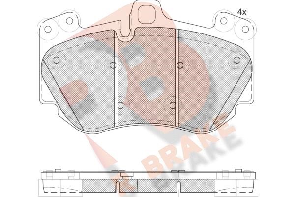 R Brake RB2349-208 Гальмівні колодки, комплект RB2349208: Купити в Україні - Добра ціна на EXIST.UA!