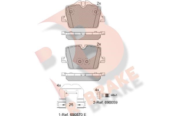 R Brake RB2363 Гальмівні колодки, комплект RB2363: Купити в Україні - Добра ціна на EXIST.UA!