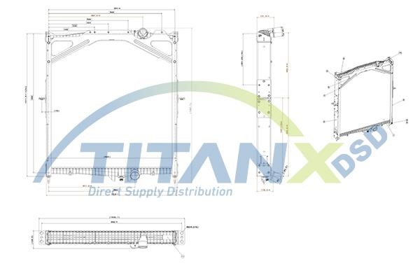RX129004 TITANX Радиатор охлаждения двигателя