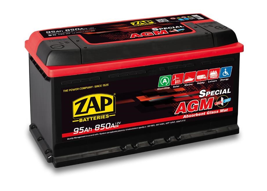 ZAP 595 02 Акумулятор ZAP AGM Special 12В 95Ач 850(EN) R+ 59502: Приваблива ціна - Купити в Україні на EXIST.UA!