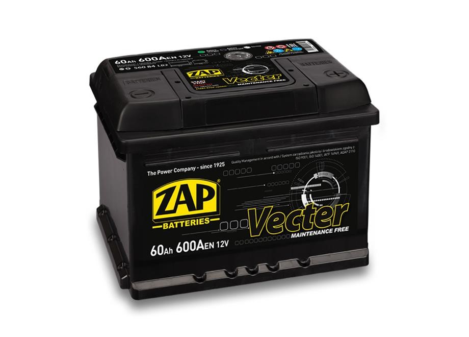 ZAP 560 84 Акумулятор ZAP Vecter 12В 60Ач 600(EN) R+ 56084: Купити в Україні - Добра ціна на EXIST.UA!
