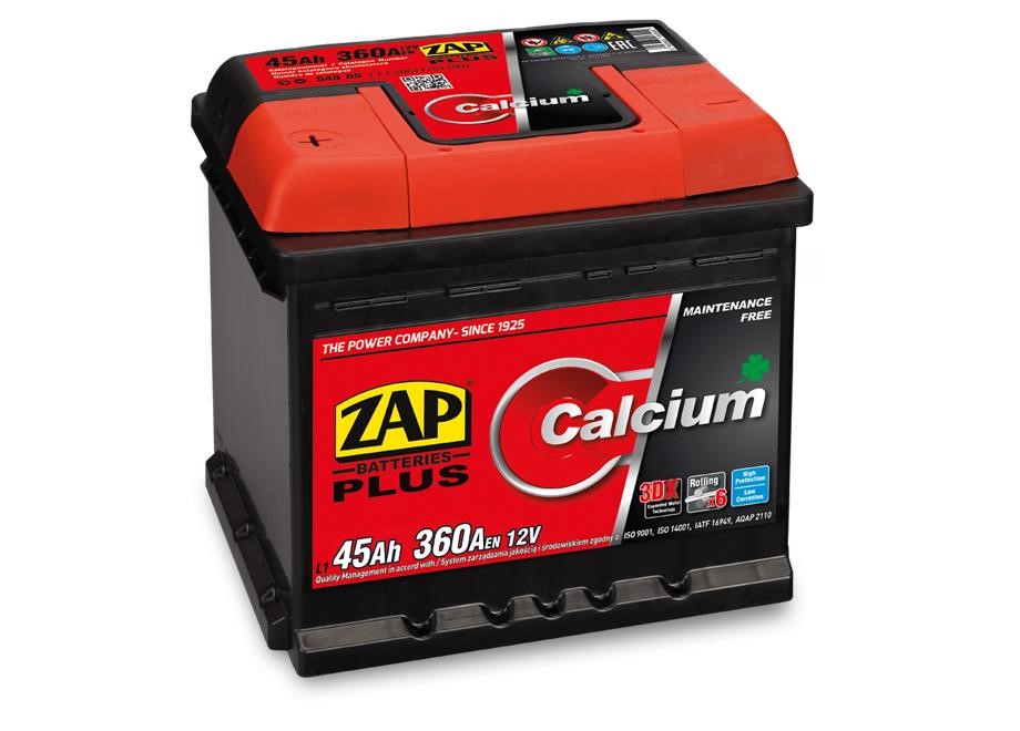 ZAP 545 65 Акумулятор ZAP Calcium Plus 12В 45Ач 360(EN) R+ 54565: Купити в Україні - Добра ціна на EXIST.UA!