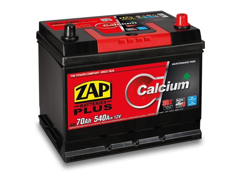 ZAP 570 29 Акумулятор ZAP Calcium Plus 12В 70Ач 540(EN) R+ 57029: Купити в Україні - Добра ціна на EXIST.UA!