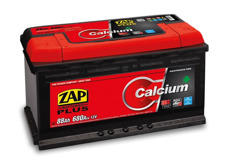ZAP 588 27 Акумулятор ZAP Calcium Plus 12В 88Ач 680(EN) R+ 58827: Купити в Україні - Добра ціна на EXIST.UA!