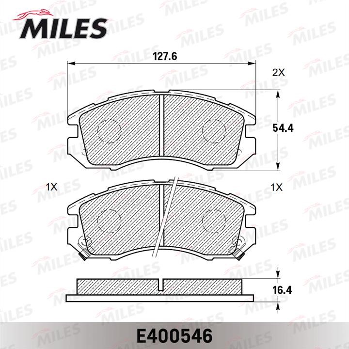 Miles E400546 Гальмівні колодки, комплект E400546: Купити в Україні - Добра ціна на EXIST.UA!