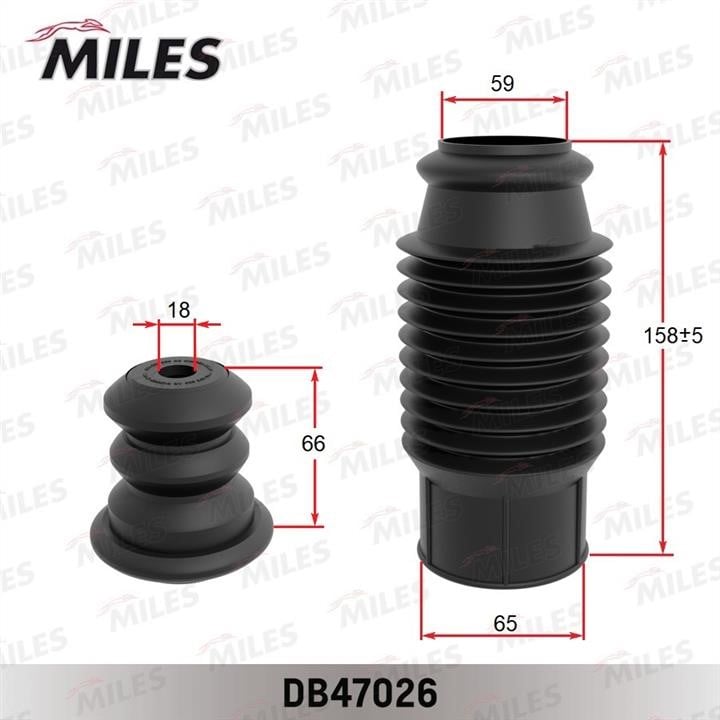 Miles DB47026 Пильник і відбійник на 1 амортизатор DB47026: Приваблива ціна - Купити в Україні на EXIST.UA!