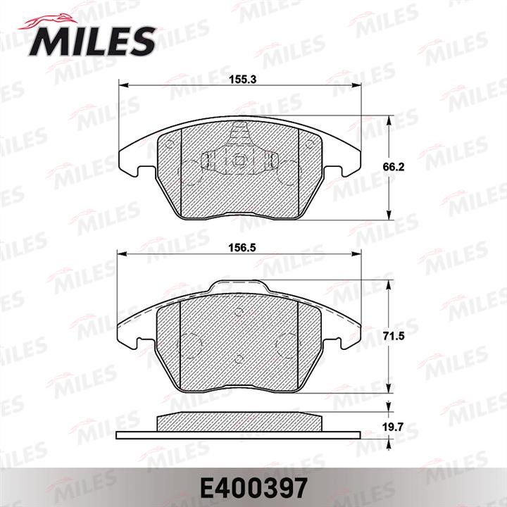 Miles E400397 Гальмівні колодки, комплект E400397: Купити в Україні - Добра ціна на EXIST.UA!